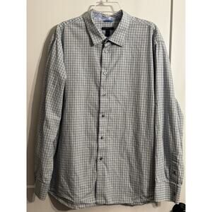 Van Heusen Men Shirt Sz XXL 18-18 1/2 Cotton Polyester Blend Pastel Plaid Preppy